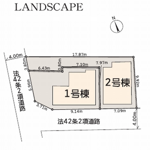 【仲介手数料０円】藤沢市辻堂新町2丁目　新築一戸建て　全2棟の区画図|【仲介手数料０円】藤沢市辻堂新町2丁目　新築一戸建て　全2棟