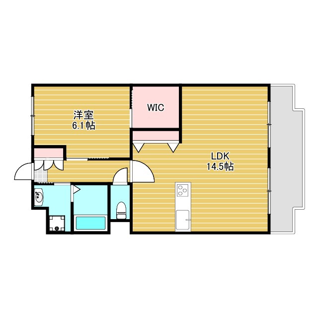 豊中市玉井町２丁目の賃貸マンションの間取り