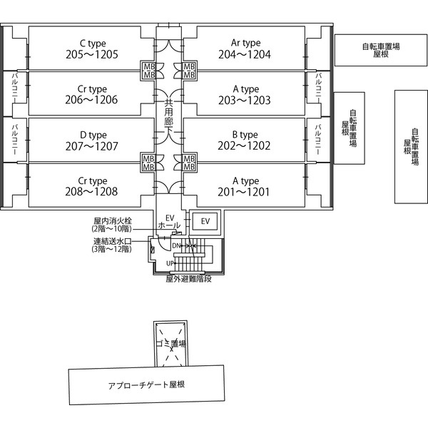 Louis Residence 天王寺町北の間取り
