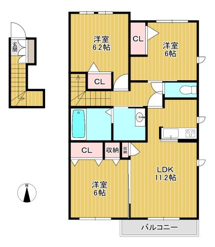 アトレ和泉Ⅱ E棟の間取り