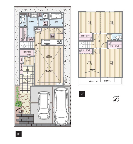 上尾市中妻　３期　新築一戸建て　B