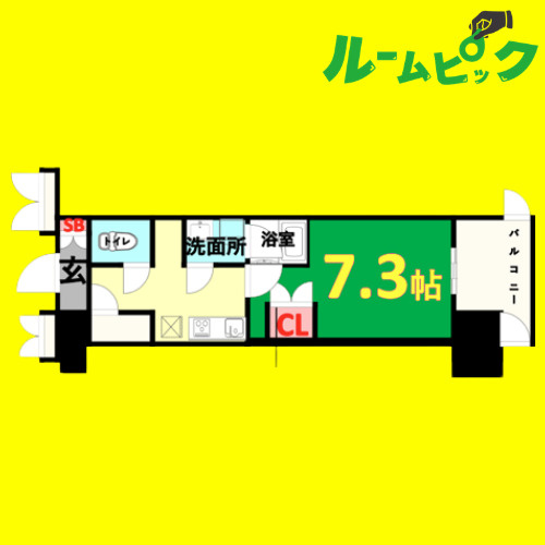 ラフィシア上前津　名古屋市賃貸　仲介手数料無料の間取り