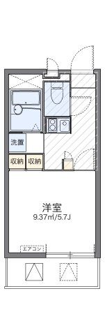 レオパレスＢＯＳＨＵＫＥ水笠の間取り