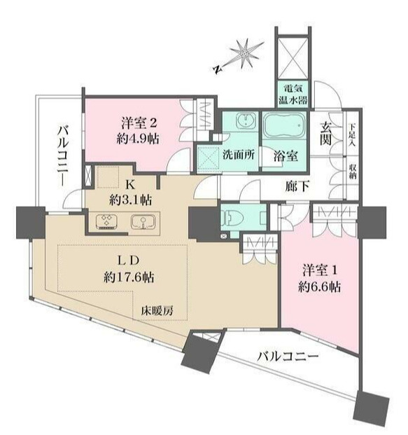 ザ・パークハウス西新宿タワーの間取り