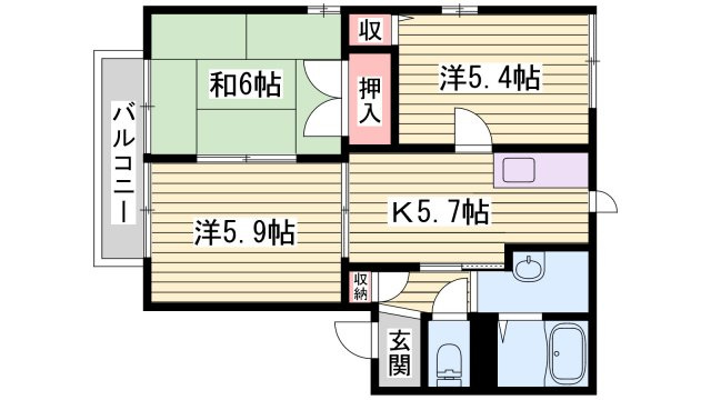 アイクスコートJの間取り