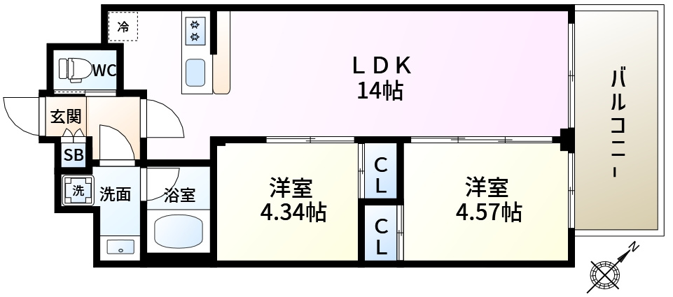 プレジオ新小岩EUROの間取り