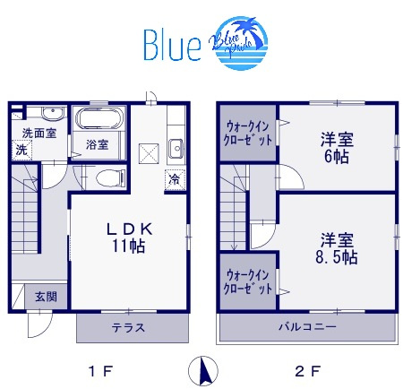 【間取り】 | ヒルズ　B