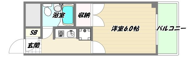 大阪市東淀川区豊新２丁目の賃貸マンションの間取り