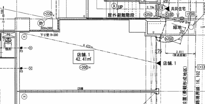 【間取り】 | 湘南台駅 3分 貸店舗 1階 12.82坪 洋食店居抜き		