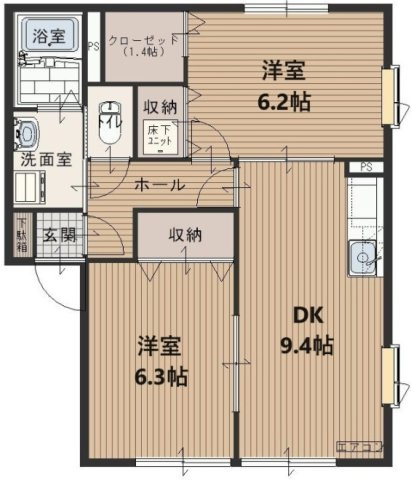 コンフォートレーベンAの間取り