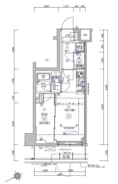 RELUXIA亀戸の間取り