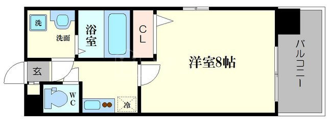 ウエンズ東心斎橋の間取り