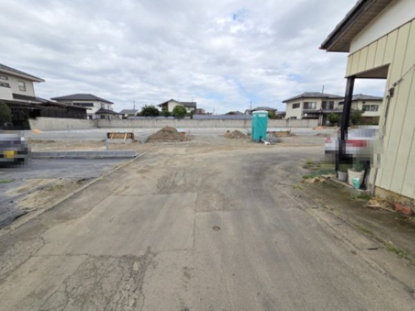 新築　太田市由良町第6　2号棟　Cradle Gardenの前面道路含む現地写真|現地写真　南側前面道路幅員約5ｍ