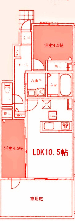 藤沢市辻堂元町４丁目のテラスの間取り