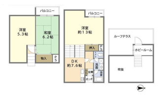 【間取り】 | タウンハウス夙川C棟