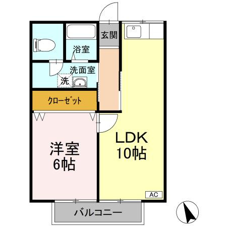 橋田ハイツの間取り
