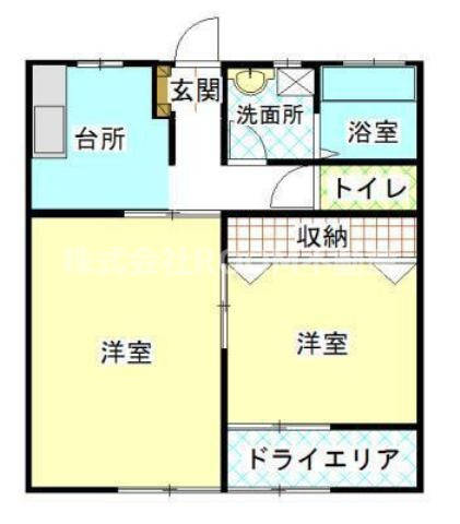 都城市郡元町のアパートの間取り
