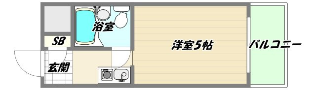 大阪市東淀川区相川２丁目の賃貸マンションの間取り