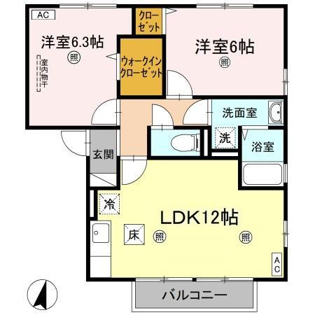 ルピナスかもべの間取り