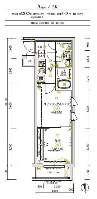 RELUXIA亀戸EASTの間取り