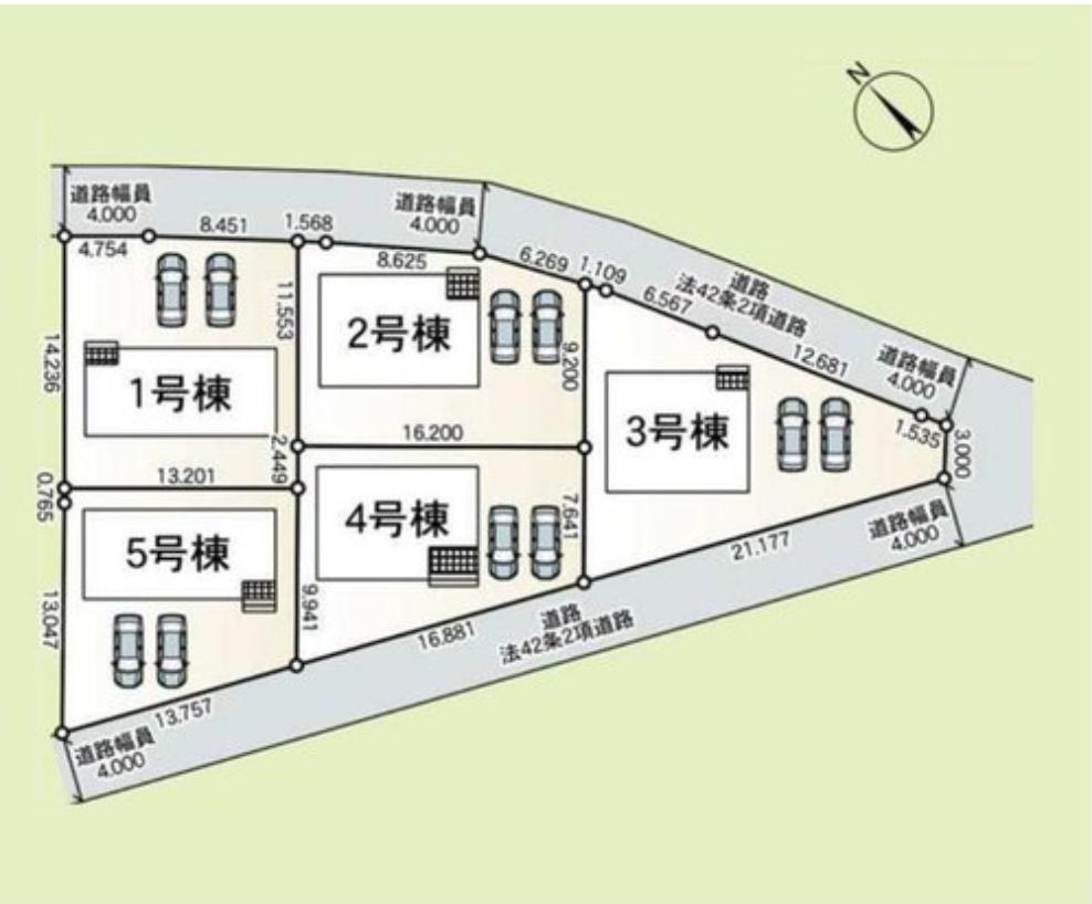 土浦市神立町第9　新築戸建　1号棟の区画図