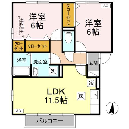 ルピナスかもべの間取り