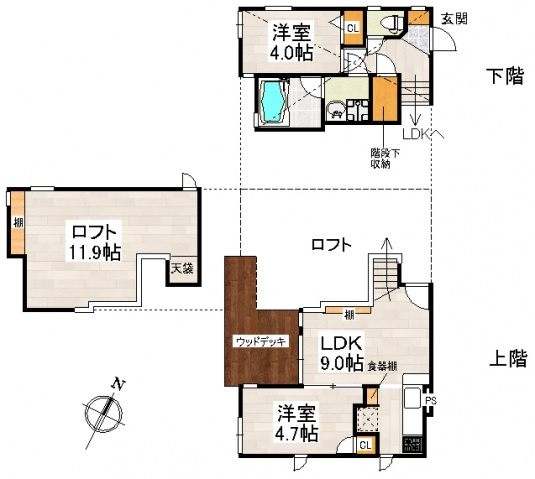 【間取り】 | CB和白オーシャンフォルム