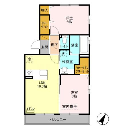 フェリーチェBの間取り|他部屋参考写真