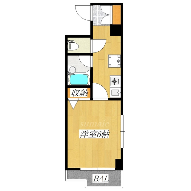 ティファニー舟渡の間取り|2面採光の角部屋です☆