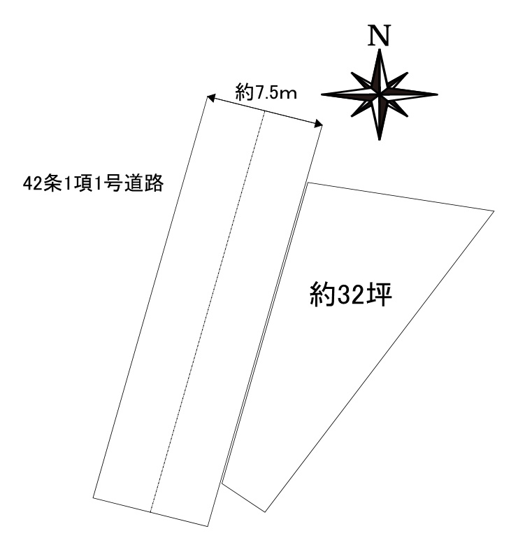 小野市育ヶ丘町売土地の土地図