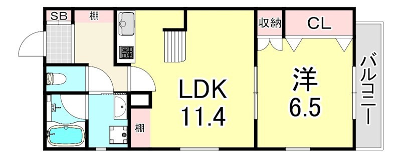 メゾン七松Ⅱの間取り