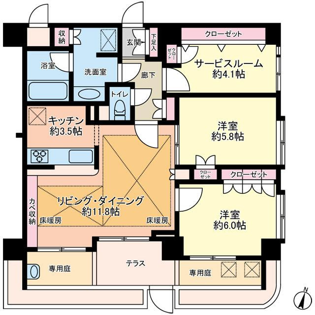 マイキャッスル碑文谷の間取り