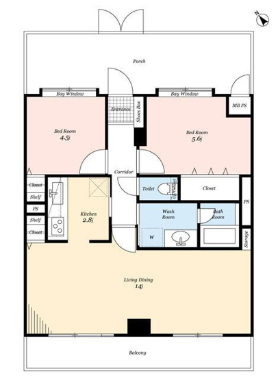 【間取り】 | ライオンズマンション京王稲田堤 | ３ＬＤＫを２ＬＤＫに変更して…