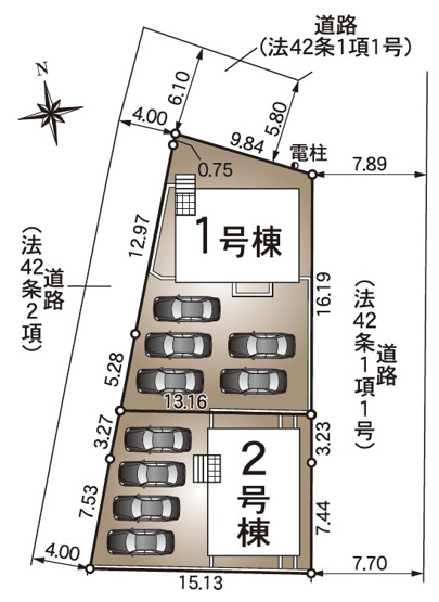 【間取り】 | 浜松市浜名区平口 2期 新築一戸建て 1号棟 | 1号棟の区画図です