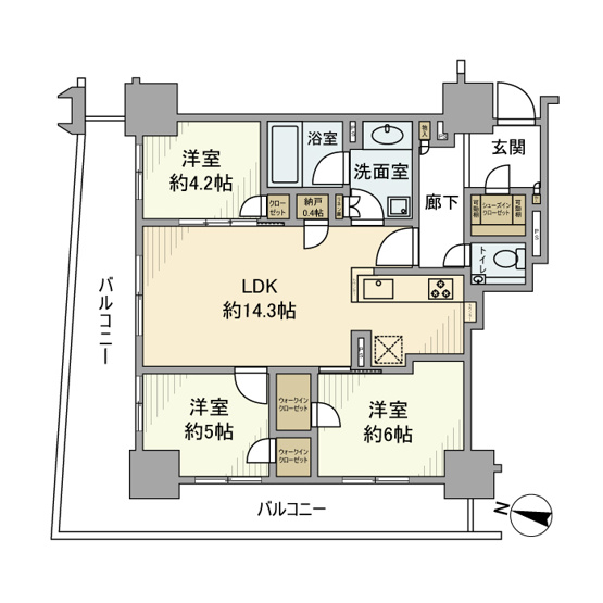 【間取り】 | エクセレント　ザ　タワー
