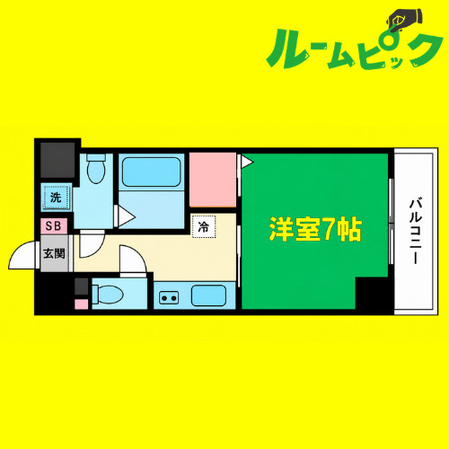 プレイズシード車道　名古屋市賃貸　仲介手数料無料の間取り