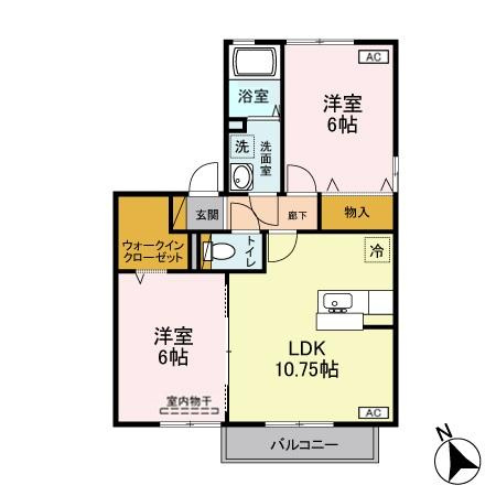 K・フルールBの間取り