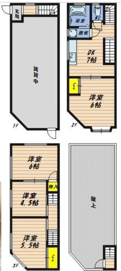 【間取り】 | 鴫野西5丁目テラスハウス