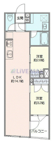 オープンブルーム渋谷本町の間取り
