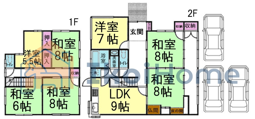 神戸市西区天王山　中古戸建の間取り