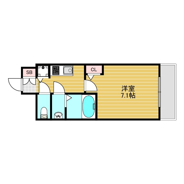 S-RESIDENCE新大阪駅前の間取り
