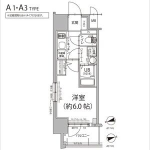 エスリード新大阪ラヴァーグの間取り