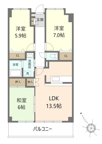 【間取り】 | フレラヴィーヌ北本町
