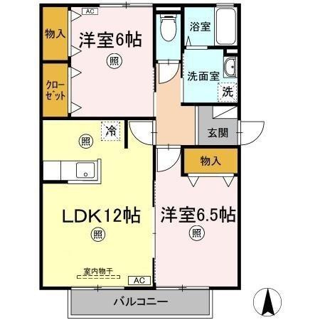 ボナール万々 B棟の間取り