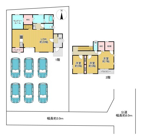 -三丁目不動産-　太田市牛沢町　令和5年築の間取り