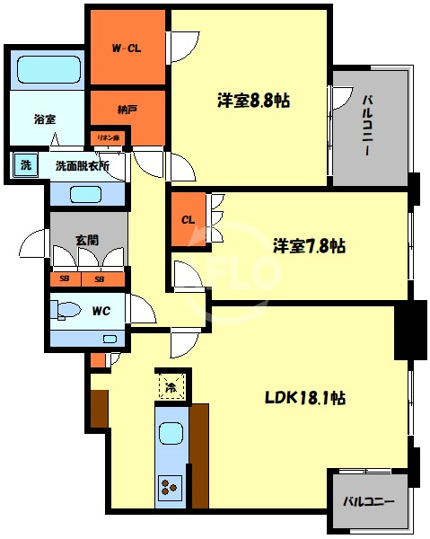 シティタワー西梅田　上福島小学校の間取り|シティタワー西梅田　間取り