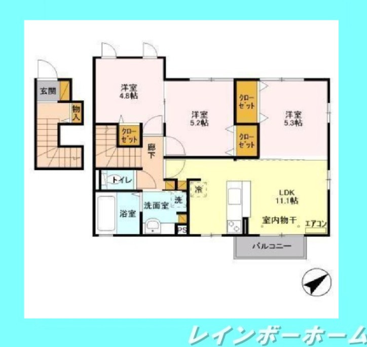 仲介手数料（賃料の1.10ヵ月）の50％OFF対象物件！の間取り