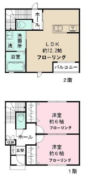 カーサ　アリエッタの間取り|間取りです。
