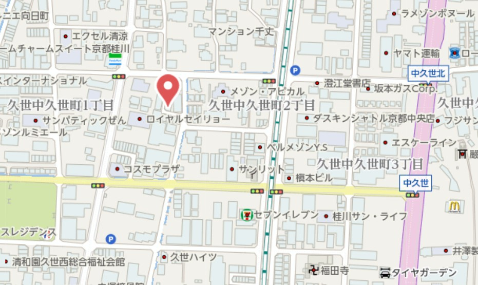 京都市南区久世中久世町2丁目　中古戸建の地図