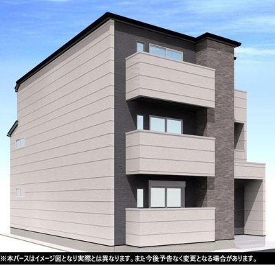 【外観パース】 | ＫＥＩＡＩ　ＲＥＳＩＤＥＮＣＥ　北小金Ⅲ | 外観パースです。
